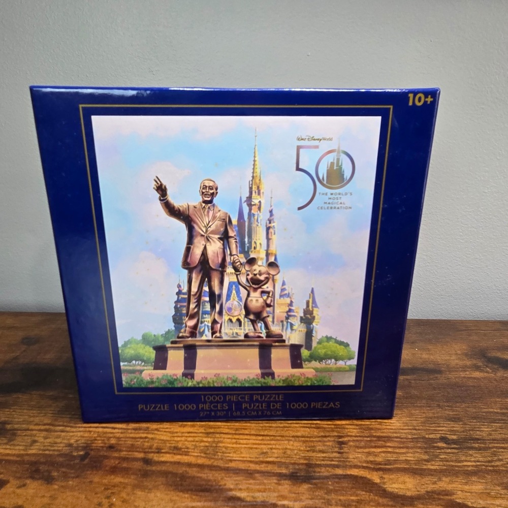 Disney Jigsaw Puzzle Unisex OS Blue NEW 50th Anniversary Partners Statue 1000pc